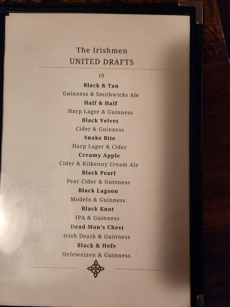 Irishmen Menu image 1