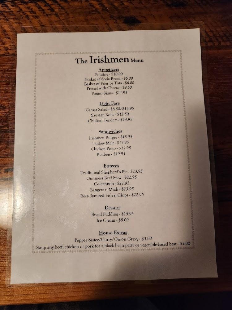 Irishmen Menu image 4